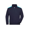 Workwear Half-Zip Sweat - COLOR - - Sweatshirt mit Stehkragen, Reißverschluss und Kontrasteinsätzen