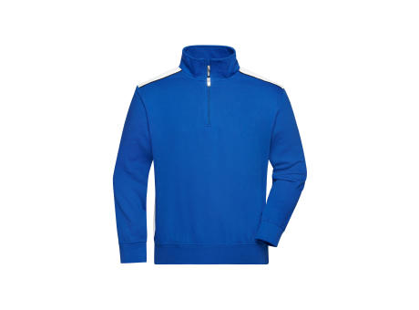 Workwear Half-Zip Sweat - COLOR --Sweatshirt mit Stehkragen, Reißverschluss und Kontrasteinsätzen