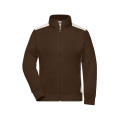 Ladies' Workwear Sweat Jacket - COLOR - - Sweatjacke mit Stehkragen und Kontrasteinsätzen