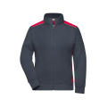 Ladies' Workwear Sweat Jacket - COLOR - - Sweatjacke mit Stehkragen und Kontrasteinsätzen