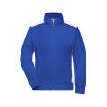 Ladies' Workwear Sweat Jacket - COLOR - - Sweatjacke mit Stehkragen und Kontrasteinsätzen