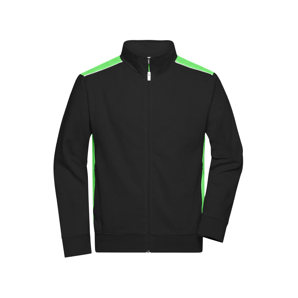 Workwear Sweat Jacket - COLOR - - Sweatjacke mit Stehkragen und Kontrasteinsätzen