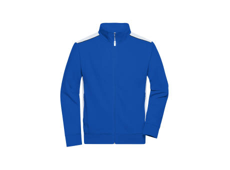 Men's Workwear Sweat Jacket - COLOR --Sweatjacke mit Stehkragen und Kontrasteinsätzen