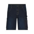Workwear Stretch-Bermuda-Jeans-Kurze Jeans-Hose mit vielen Details