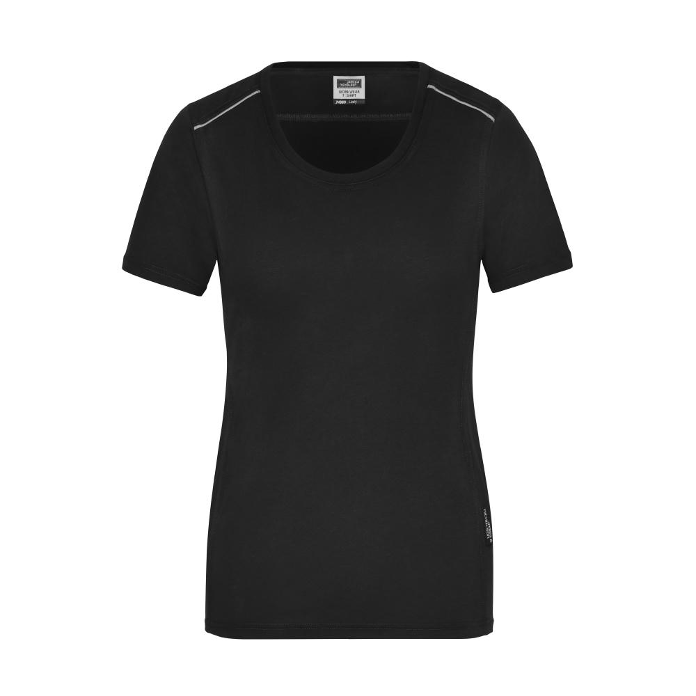 Ladies' Workwear T-Shirt - SOLID --Strapazierfähiges und pflegeleichtes T-shirt mit Kontrastpaspel