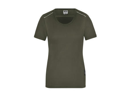 Ladies' Workwear T-Shirt - SOLID --Strapazierfähiges und pflegeleichtes T-shirt mit Kontrastpaspel