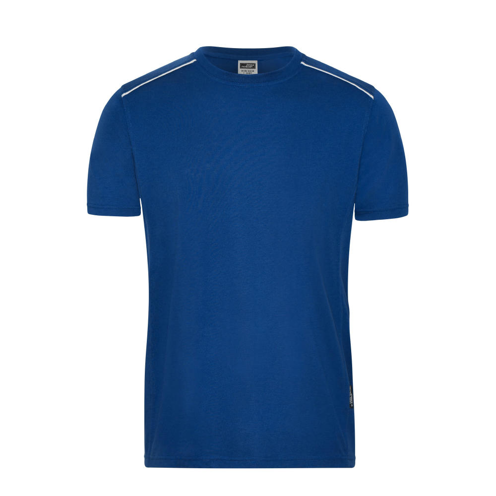 Men's Workwear T-Shirt - SOLID --Strapazierfähiges und pflegeleichtes T-shirt mit Kontrastpaspel