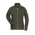 Ladies' Workwear Sweat-Jacket - SOLID - - Sweatjacke mit Stehkragen und Kontrastpaspel