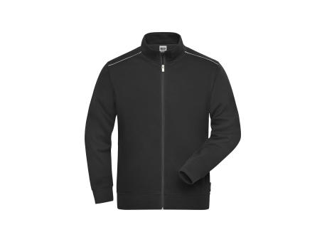 Men's Workwear Sweat-Jacket - SOLID --Sweatjacke mit Stehkragen und Kontrastpaspel