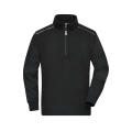 Workwear Half-Zip Sweat - SOLID - - Sweatshirt mit Stehkragen, Reißverschluss und Kontrastpaspel