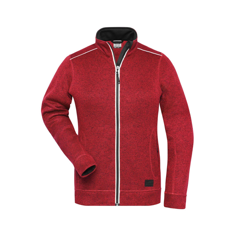 Ladies' Knitted Workwear Fleece Jacket - SOLID - - Pflegeleichte Strickfleece-Jacke