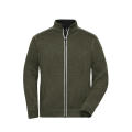 Men's Knitted Workwear Fleece Jacket - SOLID - - Pflegeleichte Strickfleece-Jacke