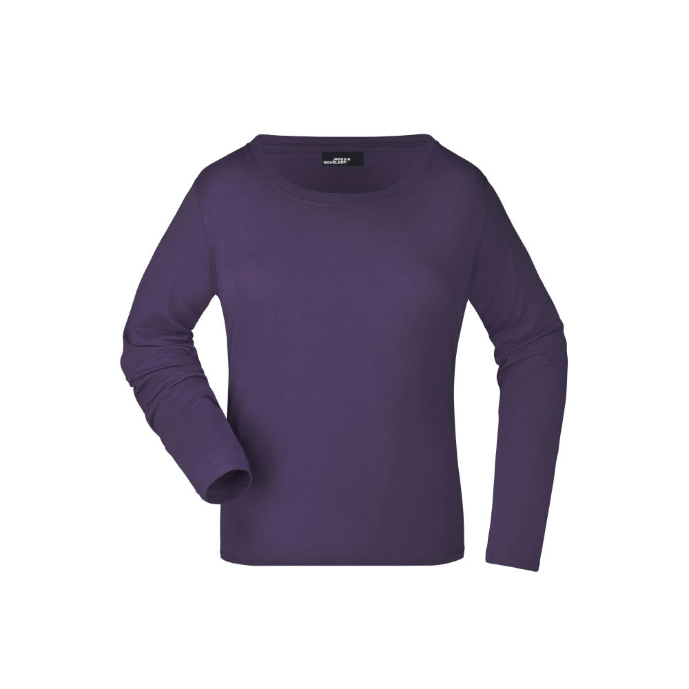 Ladies' Shirt Long-Sleeved Medium-Langarm T-Shirt aus Single Jersey