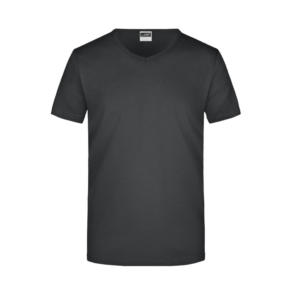 Men's Slim Fit V-T - Figurbetontes V-Neck-T-Shirt