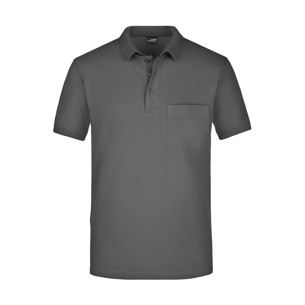 Men's Polo Pocket-Klassisches Poloshirt mit Brusttasche