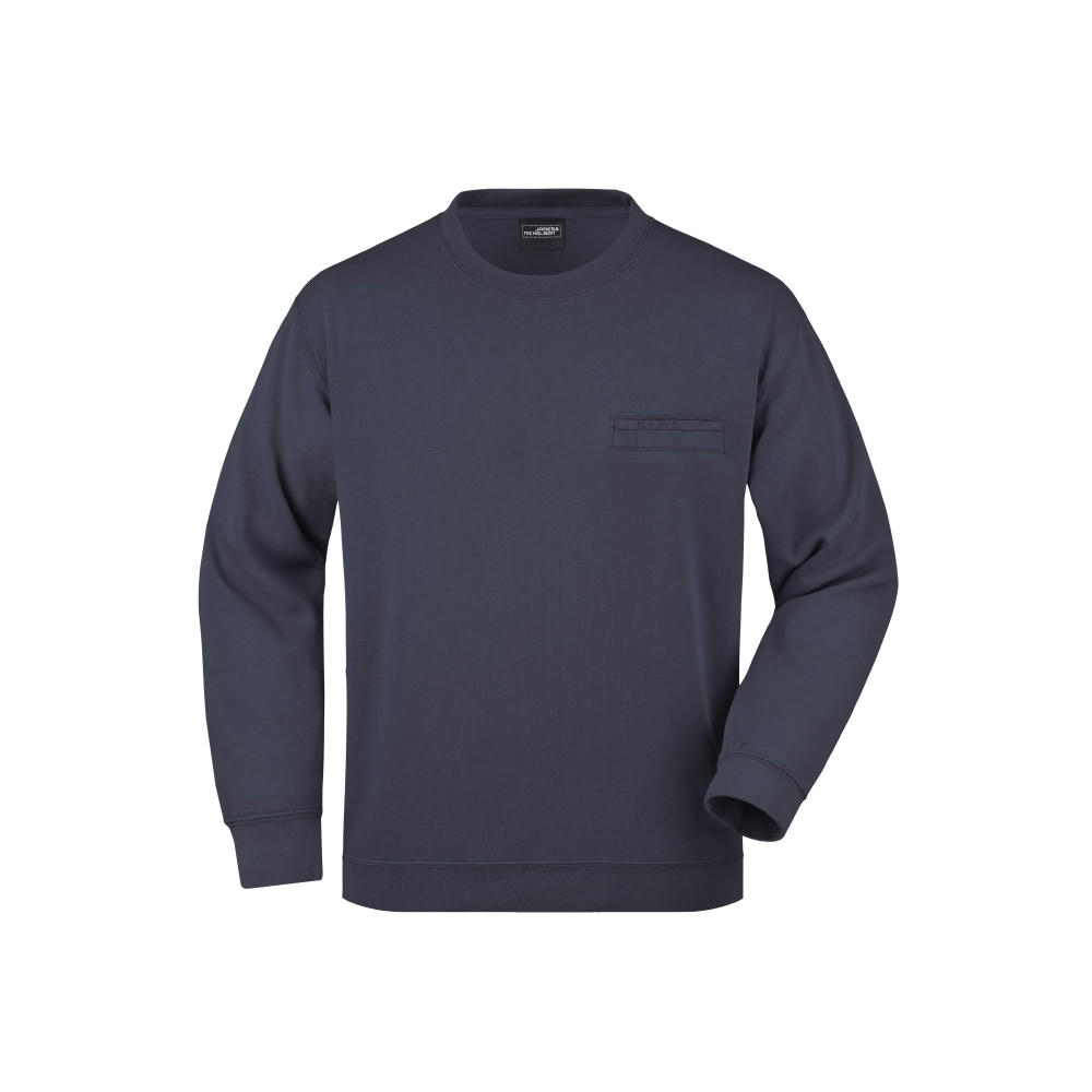 Men's Round Sweat Pocket - Klassisches Sweatshirt mit Brusttasche