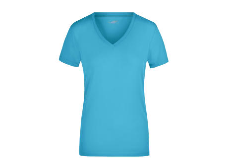 Ladies' Stretch V-T-T-Shirt aus weichem Elastic-Single-Jersey