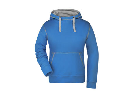 Ladies' Lifestyle Hoody-Kapuzensweat mit modischen Kontrastnähten