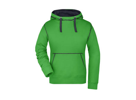 Ladies' Lifestyle Hoody-Kapuzensweat mit modischen Kontrastnähten