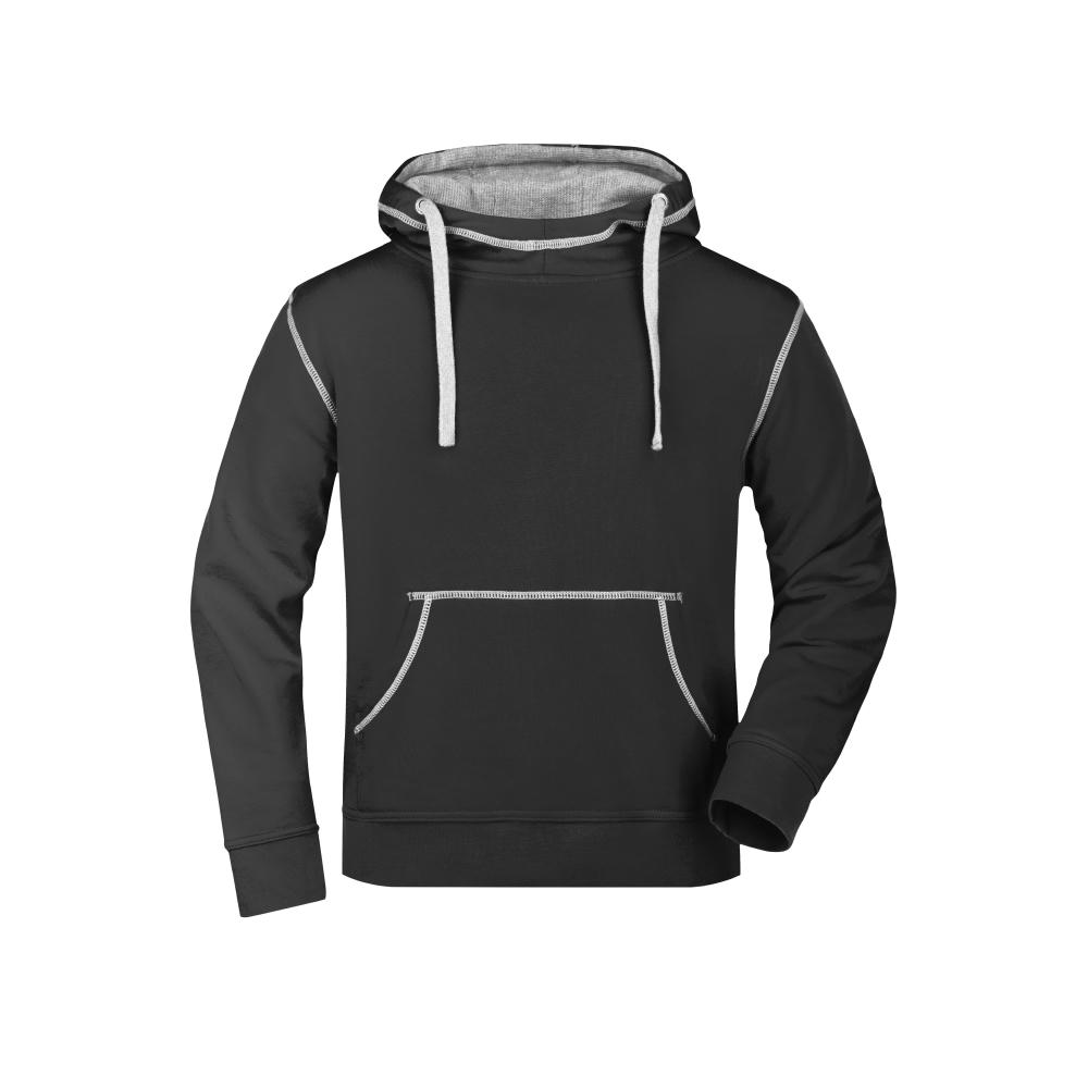 Men's Lifestyle Hoody-Kapuzensweat mit modischen Kontrastnähten