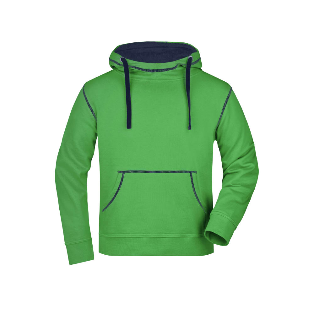 Men's Lifestyle Hoody-Kapuzensweat mit modischen Kontrastnähten