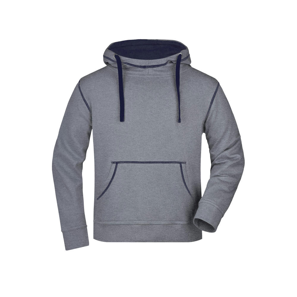 Men's Lifestyle Hoody-Kapuzensweat mit modischen Kontrastnähten