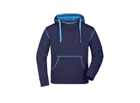 Men's Lifestyle Hoody-Kapuzensweat mit modischen Kontrastnähten