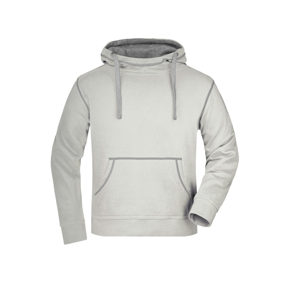 Men's Lifestyle Hoody-Kapuzensweat mit modischen Kontrastnähten