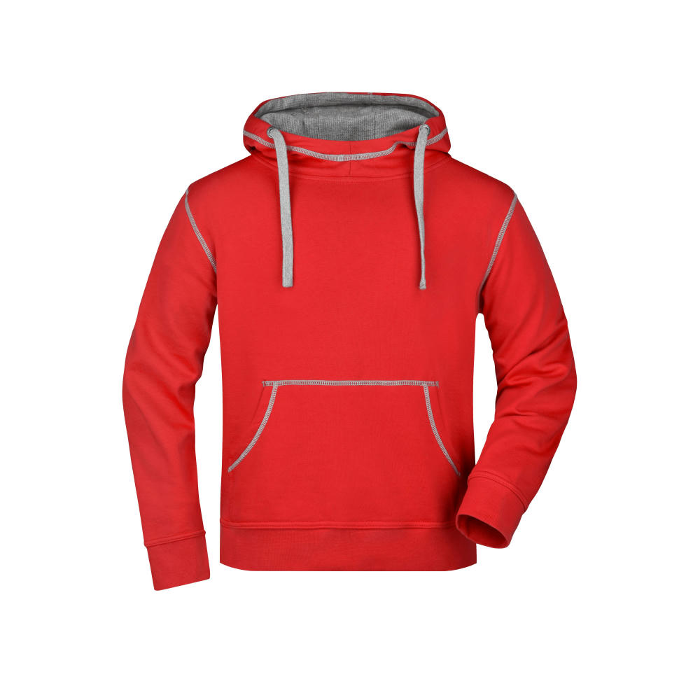 Men's Lifestyle Hoody-Kapuzensweat mit modischen Kontrastnähten