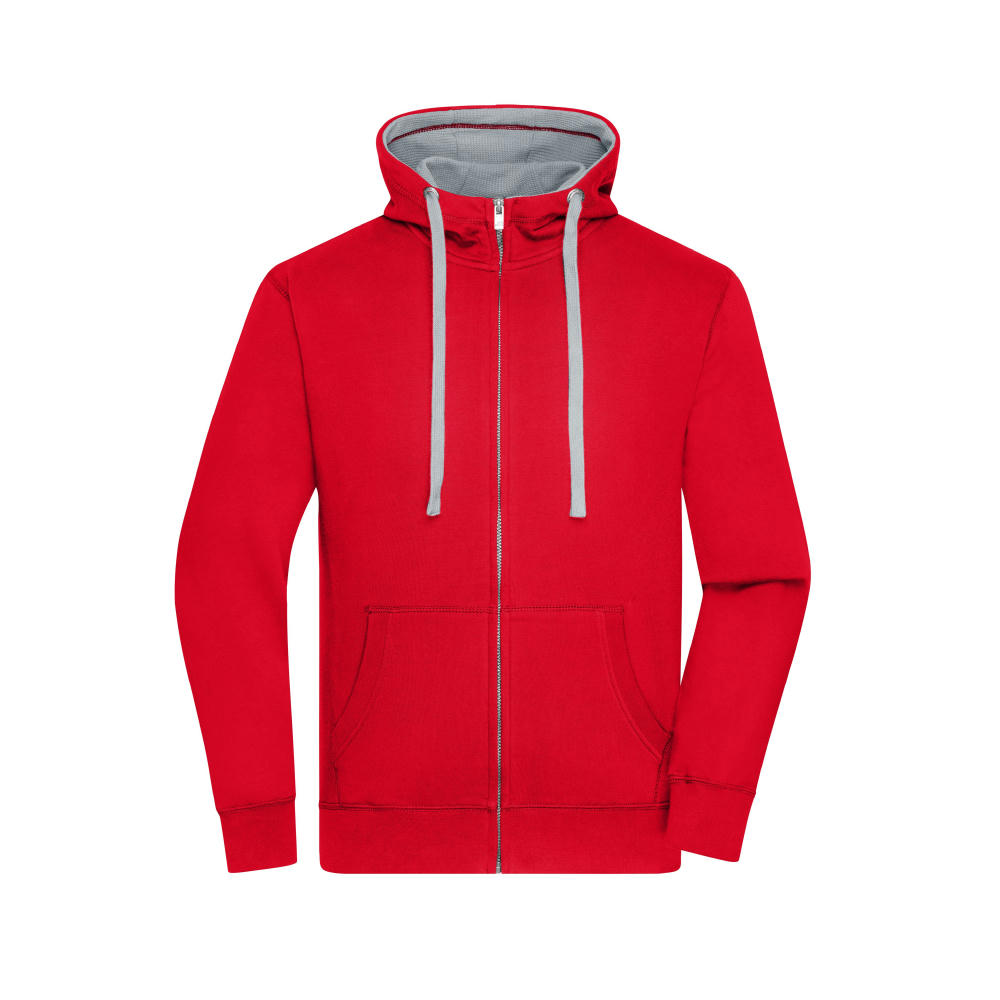 Men's Lifestyle Zip-Hoody-Sweatjacke mit Reißverschluss und Kapuze