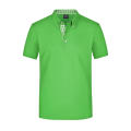 Men's Plain Polo - Polo mit Button-Down Kragen
