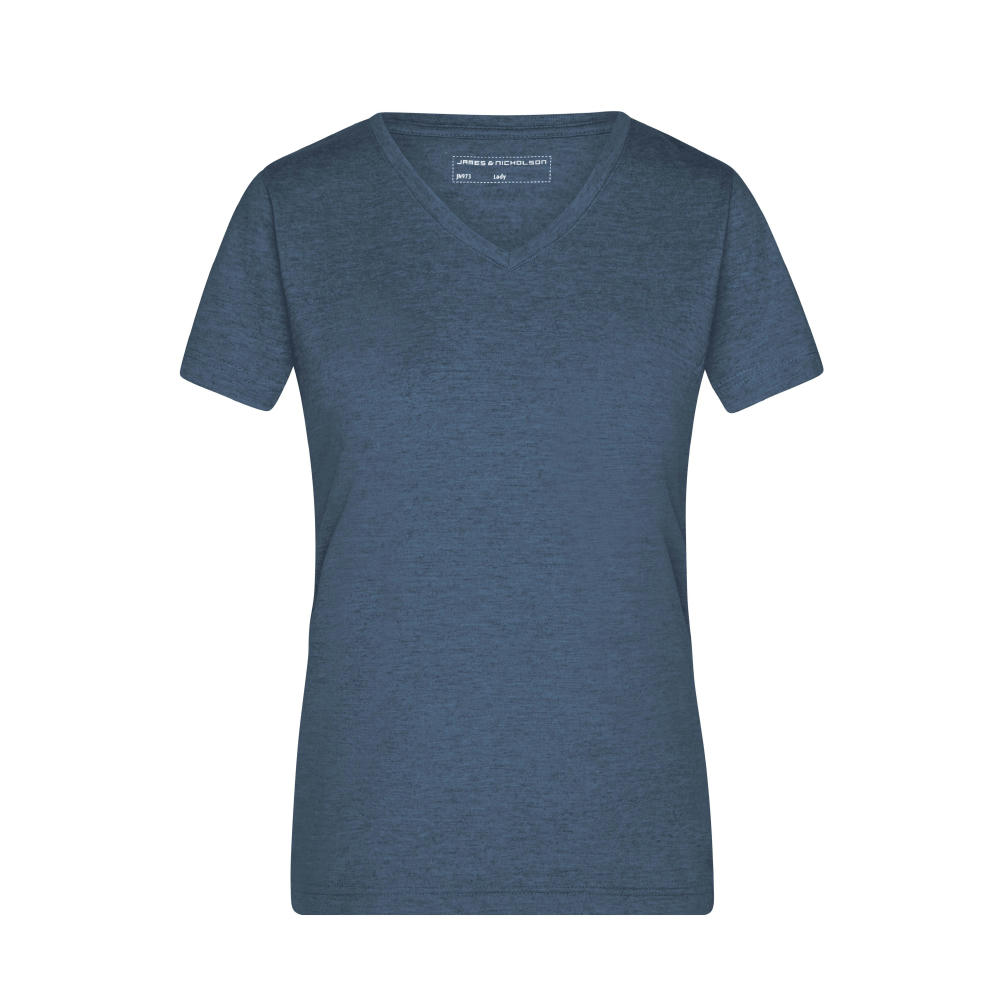 Ladies' Heather T-Shirt-Modisches T-Shirt mit V-Ausschnitt