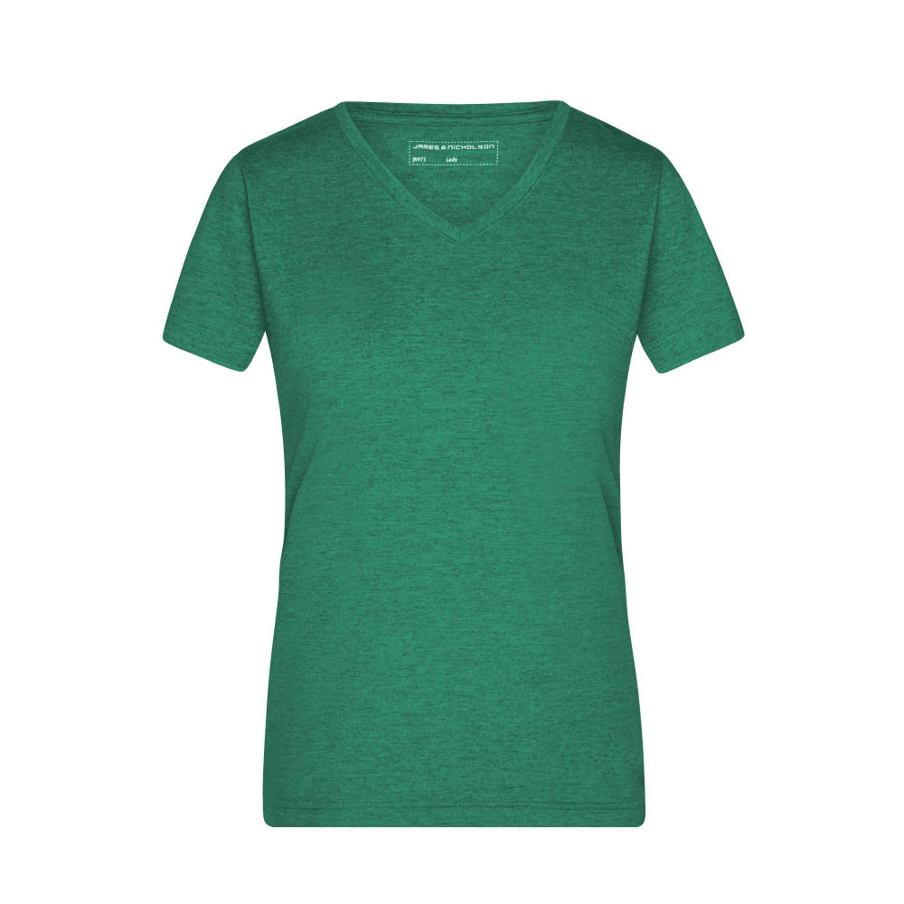 Ladies' Heather T-Shirt - Modisches T-Shirt mit V-Ausschnitt