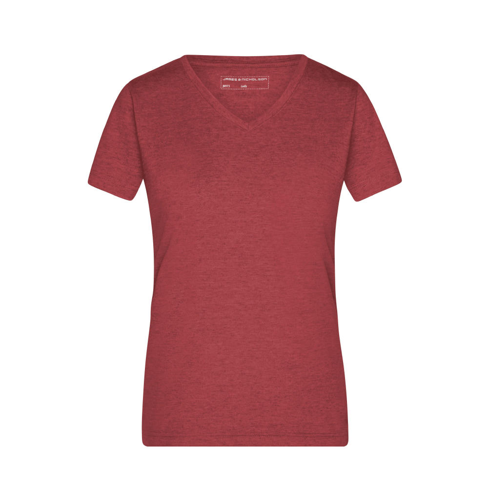 Ladies' Heather T-Shirt - Modisches T-Shirt mit V-Ausschnitt