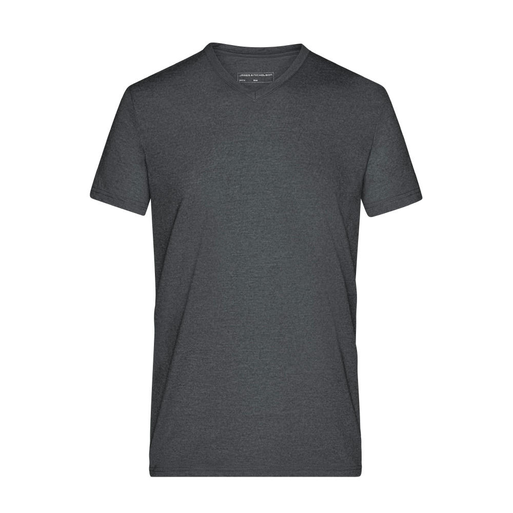 Men's Heather T-Shirt - Modisches T-Shirt mit V-Ausschnitt