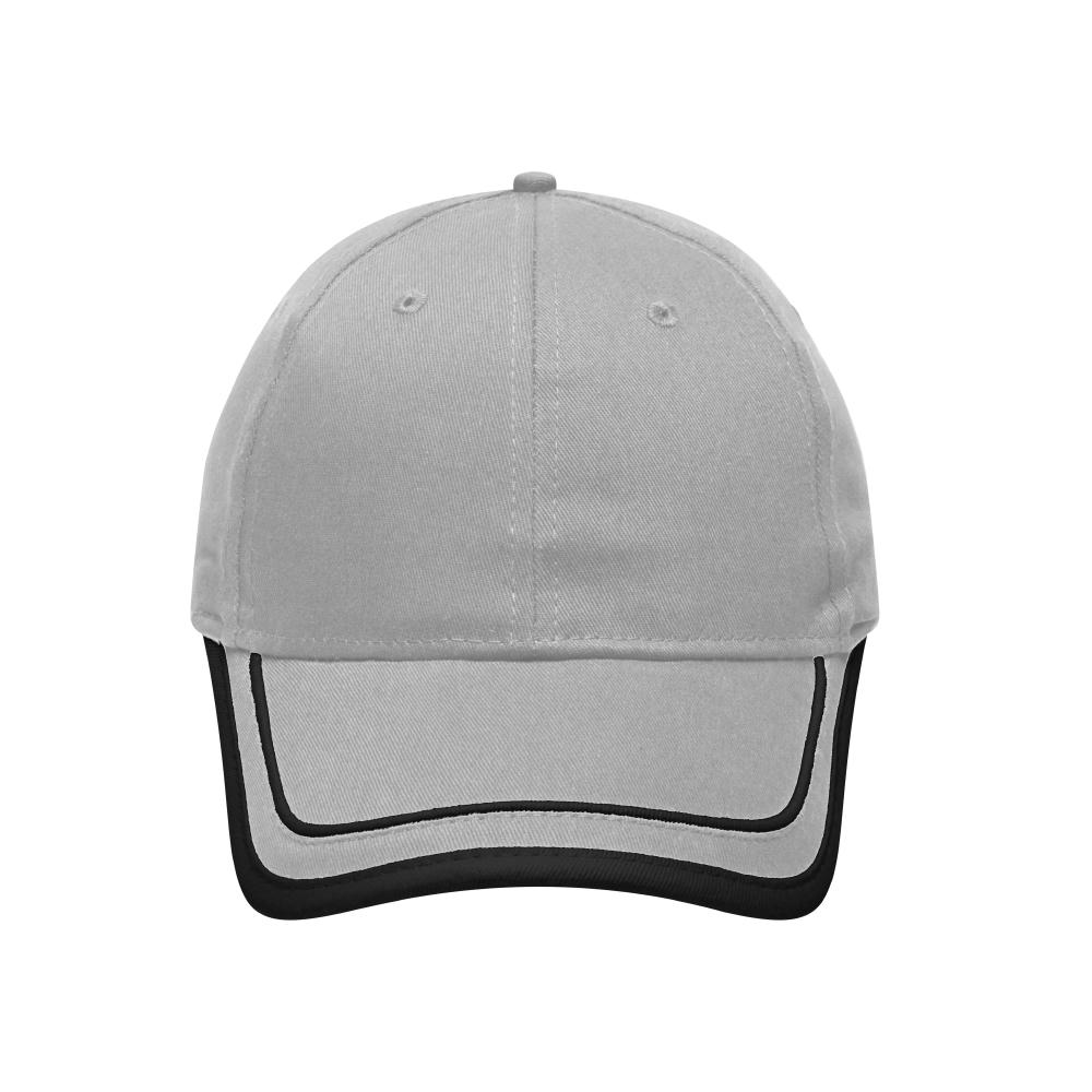 6 Panel Piping Cap-Brushed 6 Panel Cap