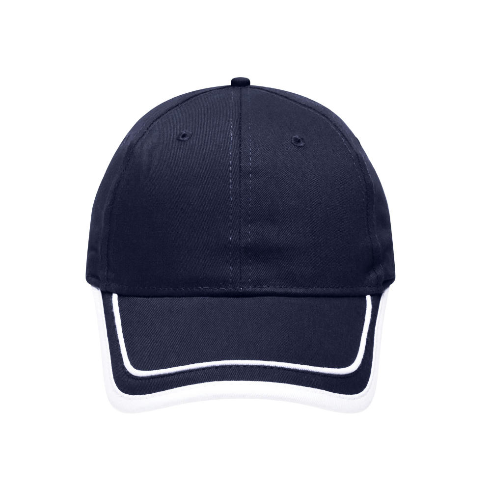 6 Panel Piping Cap-Brushed 6 Panel Cap