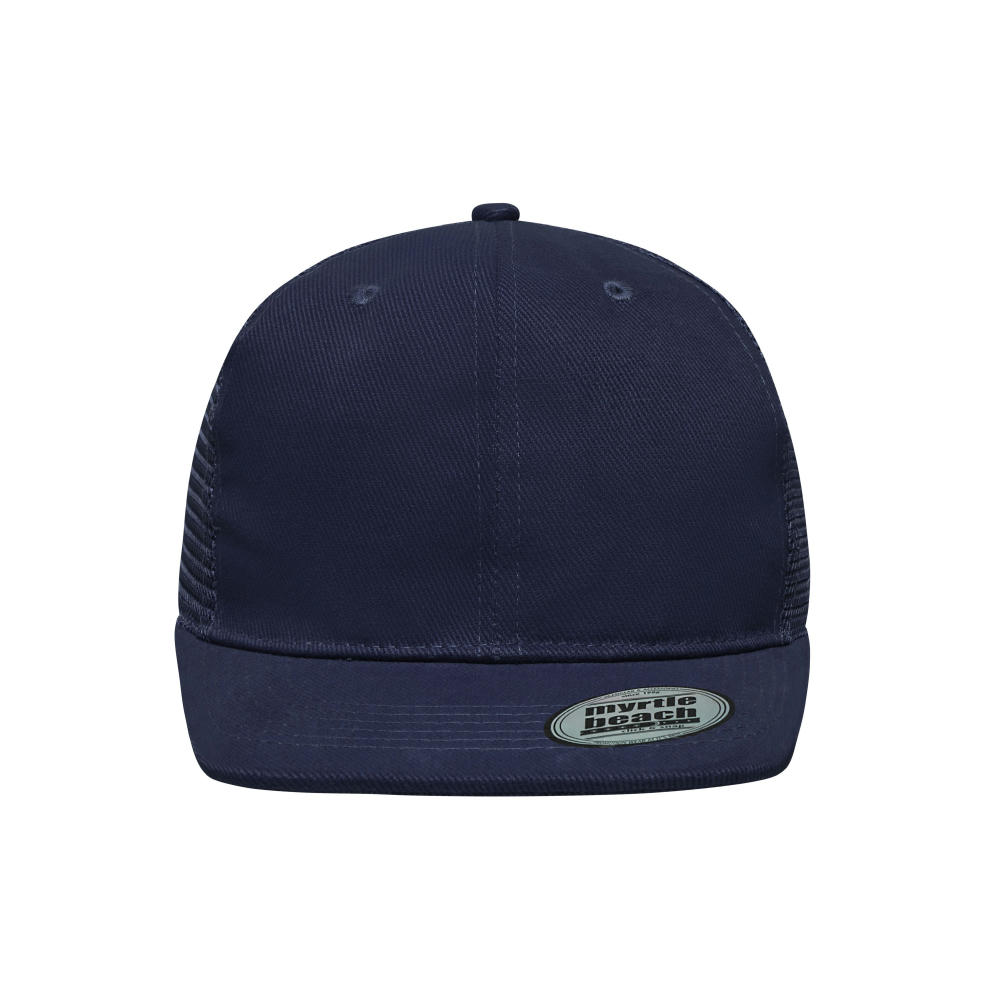 6 Panel Flat Peak Cap-6 Panel Mesh Cap mit flachem Schild