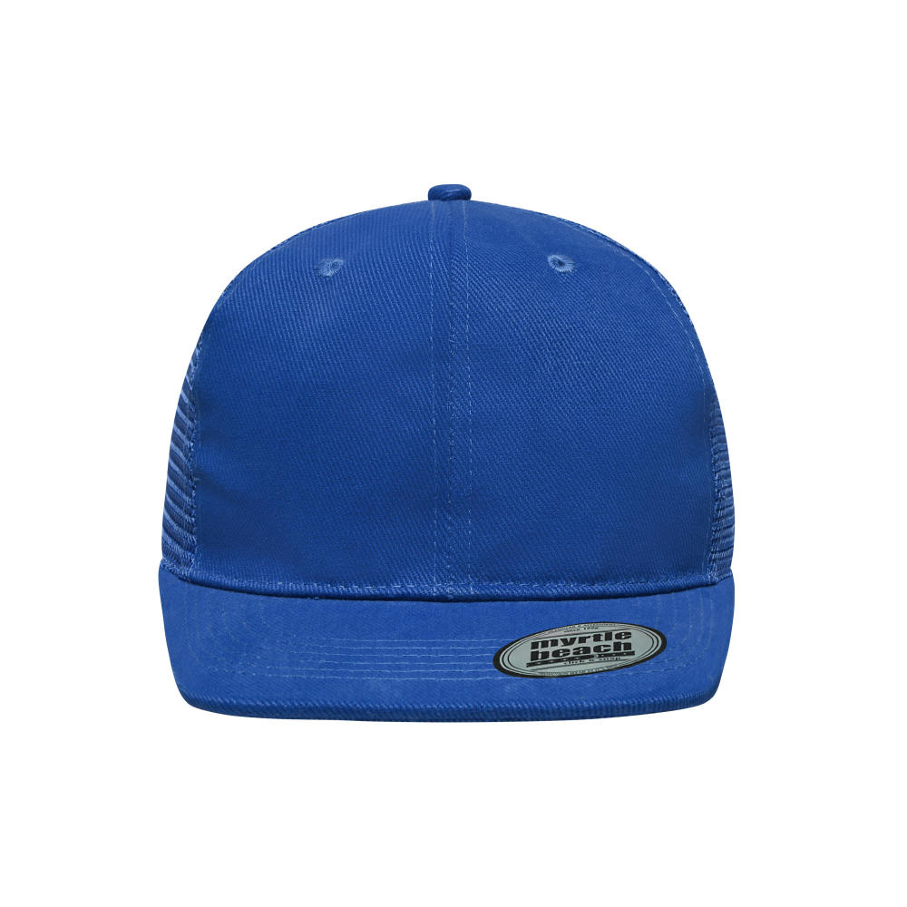 6 Panel Flat Peak Cap-6 Panel Mesh Cap mit flachem Schild