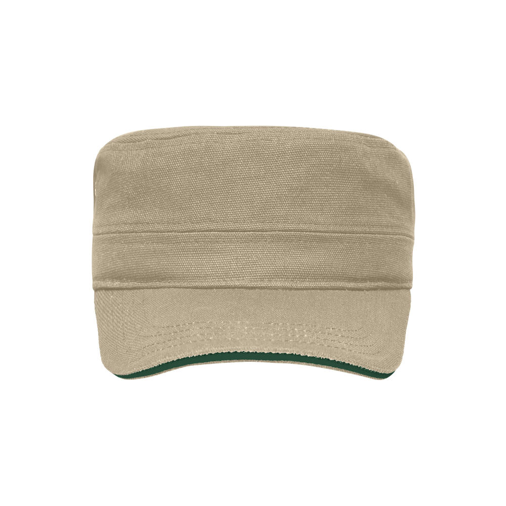 Military Sandwich Cap-Sandwich Cap im Military-Stil aus robustem Baumwollcanvas