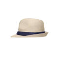 Street Style-Stylisher, sommerlicher Streetwear Hut mit breitem kontrastfarbigem Band