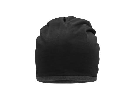Fleece Beanie-Lässige Mütze mit Fleece-Kontrastabschluss