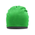 Fleece Beanie-Lässige Mütze mit Fleece-Kontrastabschluss