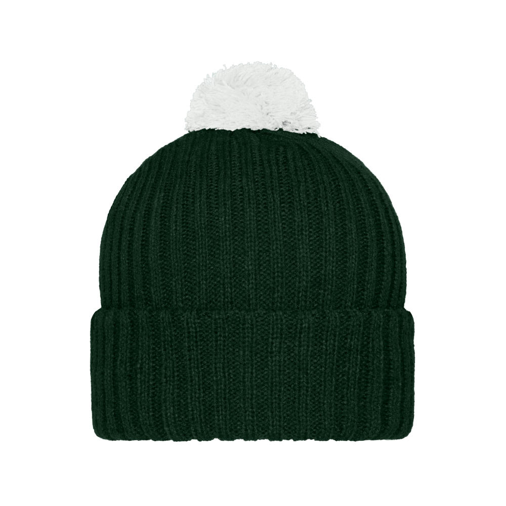 Knitted Cap with Pompon-Trendige Pomponmütze in vielen Farben