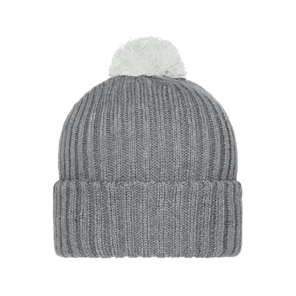 Knitted Cap with Pompon-Trendige Pomponmütze in vielen Farben