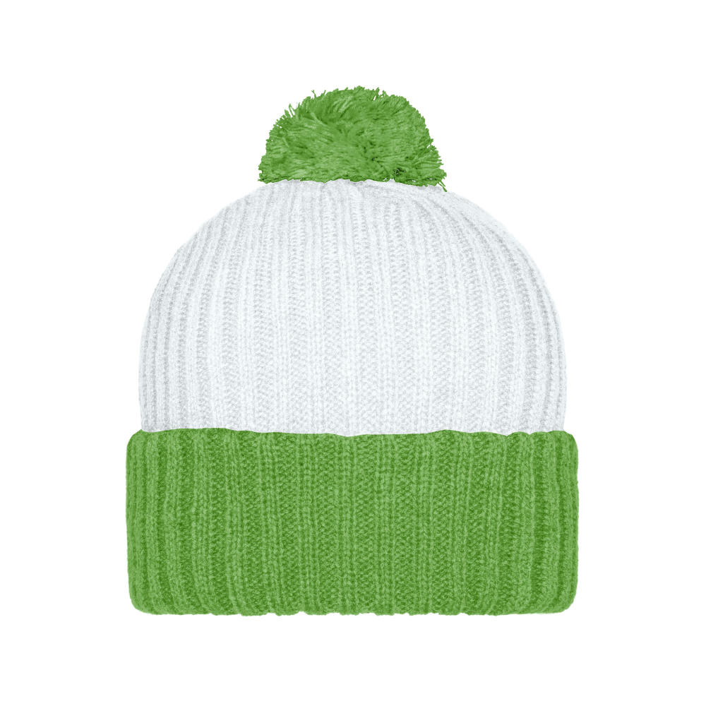 Knitted Cap with Pompon-Trendige Pomponmütze in vielen Farben
