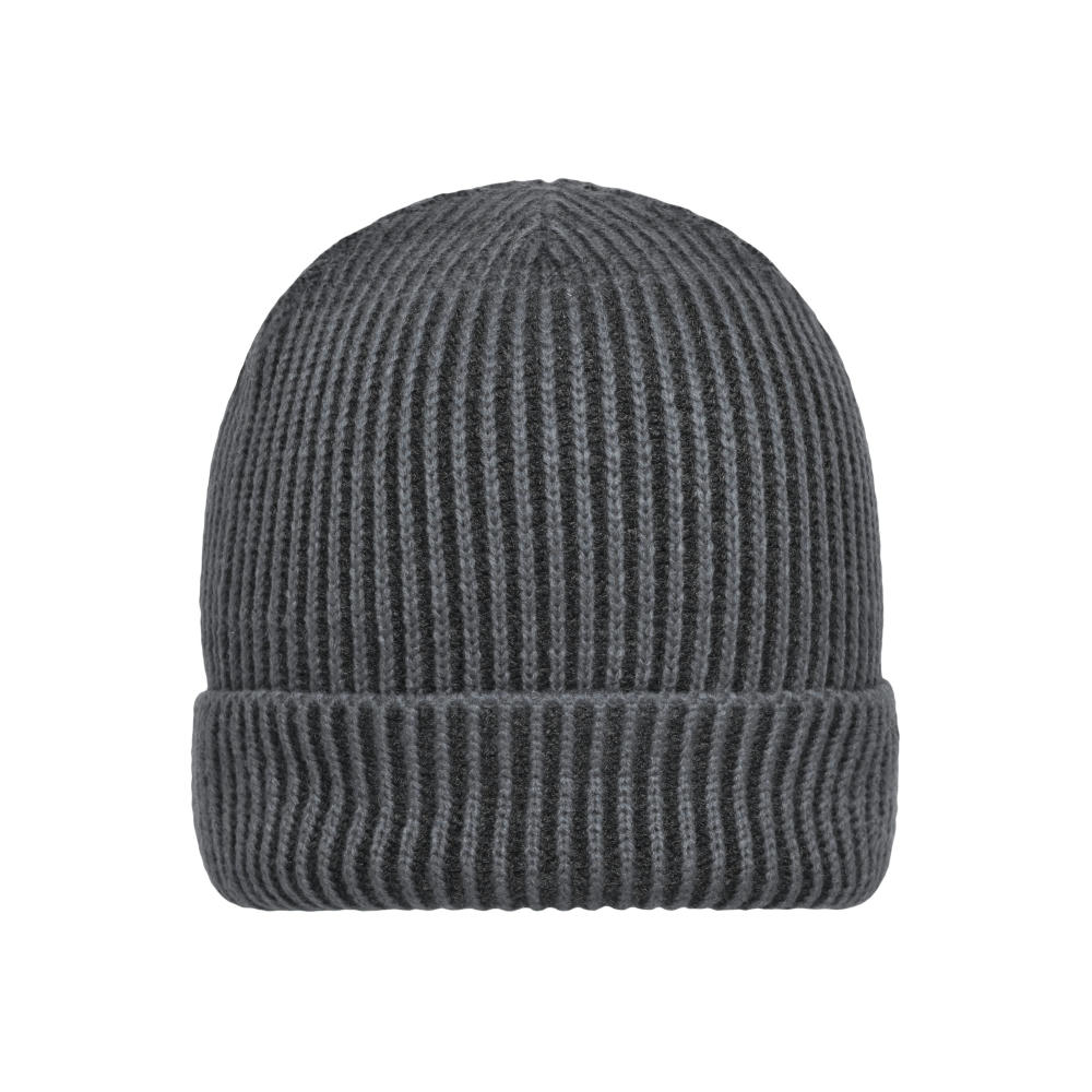 Ribbed Beanie-Aparte Strickmütze mit Krempe