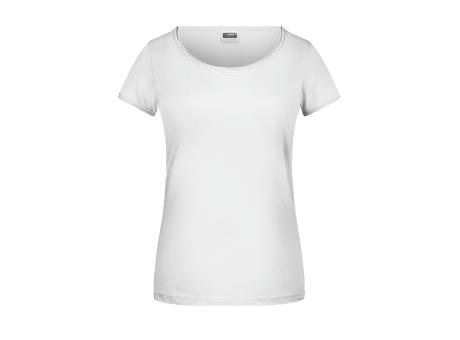 Ladies'-T-T-Shirt mit trendigem Rollsaum