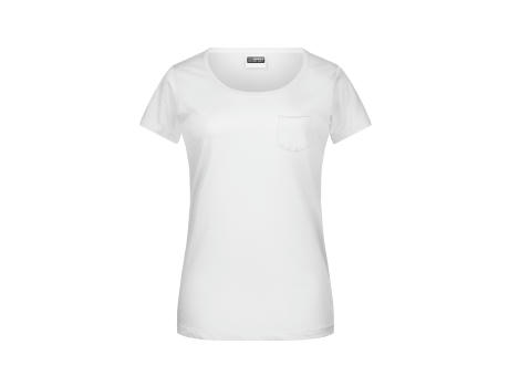 Ladies'-T Pocket-T-Shirt mit modischer Brusttasche