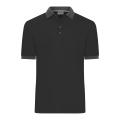 Men's Polo - Klassisches Polo mit kontrastfarbigem Kragen und Armbündchen in Piqué-Qualität
